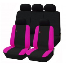 Coprisedili auto universali Racing nero - fucsia